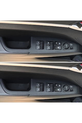 Xuweiwei 3d Carbon Fiber Black Style B 2019 2020 Hyundaı Elantra Ad İç Kontrol Paneli Kapı Kolu Kaplamaları Sol Şöför