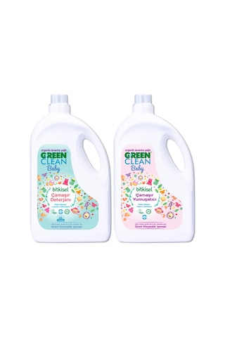 U Green Clean Baby Organik Lavanta Yağlı Bitkisel Çamaşır Deterjanı + Çamaşır Yumuşatıcı 2750 ML
