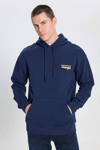 Wrangler Erkek Relaxed Fit Kapüşonlu Sweatshirt W6m95935829 Lacivert