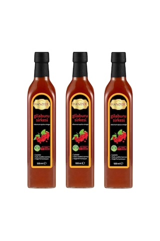 Hanzade Bitkisel Gilaburu Sirkesi 3 x 500 ML