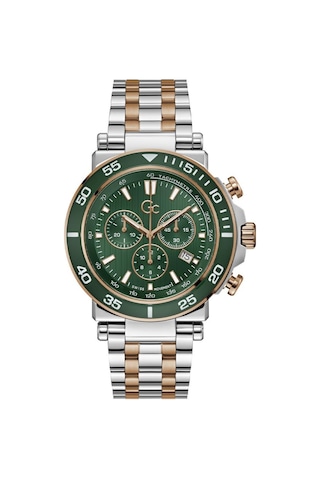 Gc Gcz14009g9mf Quartz Çelik Rose/gri Yeşil Kadran 10 Atm 44 Mm Erkek Kol Saati