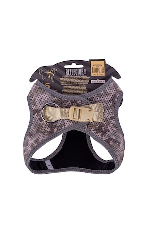 Doggie Havalı Dokuma Reflektör Serisi Küçük Irk Göğüs Tasması Kamuflaj S-32-38Cm Kamuflaj