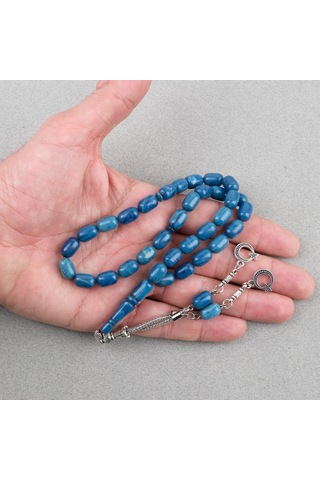 Sıkma Kehribar Kapsül Kesim Alpaka Püsküllü 7x11mm Tesbih 13581656