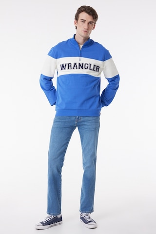 Wrangler Regular Fit Normal Kesim Dik Yaka %100 Pamuk Mavi Erkek Sweatshirt W232526400 Mavi