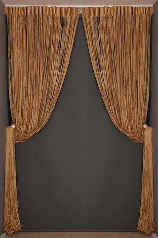 Düz Ip Model Gold Renk Hazır Ip Perde 300x280