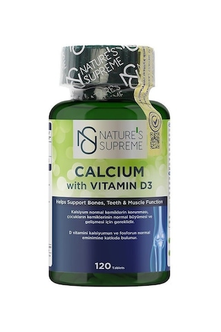 Natures Supreme Calcium With Vitamin D3 120 Tablet Aromasiz