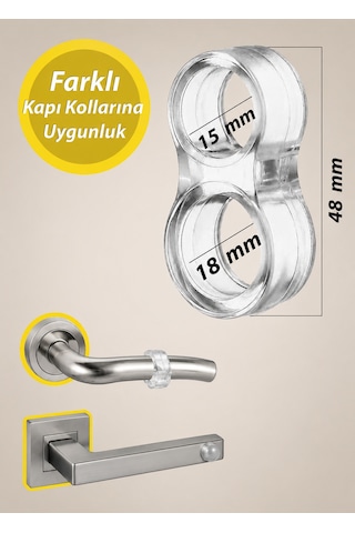 Silikon Kapı Stoperi 4 Adet Duvar Koruma Çarpma Önleyici Elastik Kapı Kolu Stoperi