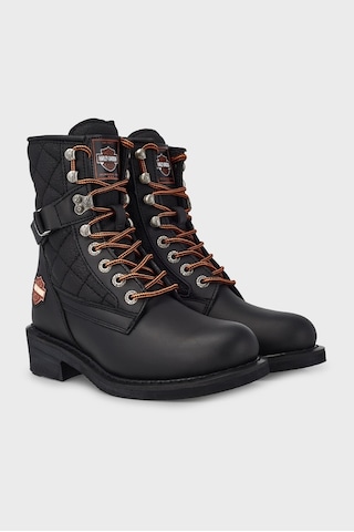 Harley Davidson Kadın Bot 025G100078 Siyah Deri Siyah