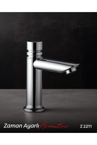 Zaman Ayarlı Lavabo Bataryası krom