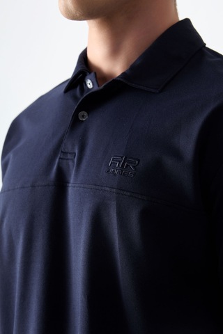 Tommy Life Lacivert Pamuklu Kalın Yumuşak Dokulu Polo Yaka Oversize Fit Basic Erkek T- Shirt - 88382 Lacivert