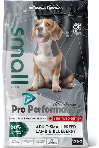 Pro Performance Adult Dog Küçük Irk Kuzulu Ve Yabanmersinli 12kg