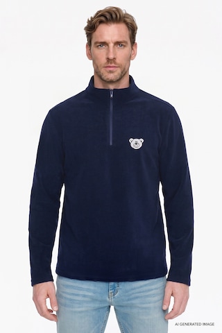 Ac&Co / Altınyıldız Classics Erkek Lacı Anti-pilling Tüylenme Yapmayan Soğuk Geçirmez Standart Fit Bato Yaka Sweatshirt Polar