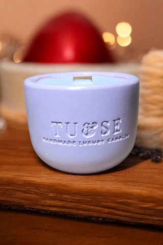 Tuse Candles Lüks Bebek Pembesi Beton Mum