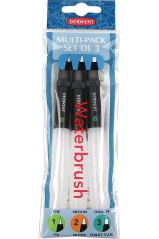 Derwent Su Hazneli Fırça Seti - 3'lü