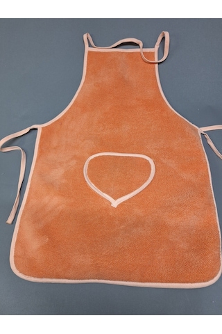 Peluş Mutfak Önlüğü / Su Geçirmez Turuncu Başak Ev Tekstili