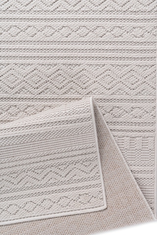 İskandinav Modern Tasarım Sisal Bukle Özel Ölçü Salon Oturma Odası Koridor Halısı Krem Geokrem