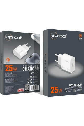Apricot Apc-u435 25w Pd Beyaz Hızlı Ev Şarj Adaptörü