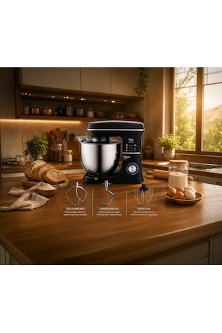 Fakir Maxychef XL Mutfak Şefi 2000 W 10 L Paslanmaz Çelik Hamur Yoğurma Ve Karıştırma Makinesi