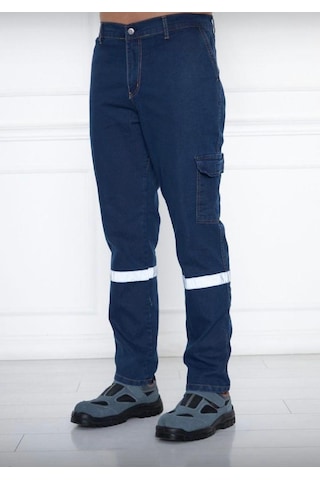 Reflektörlü Likralı Kot Pantolon