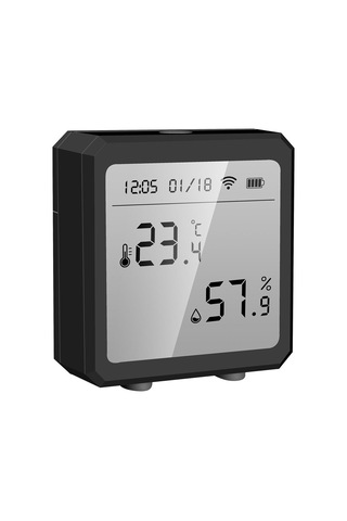 Beyaz Tuya Akıllı Wifi Sıcaklık Nem Sensörü Kapalı Higrometre Termometre App Uzaktan Kumanda İle