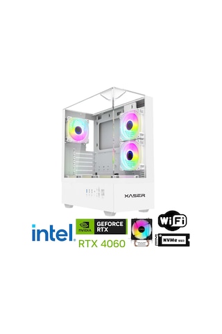 Xaser XSR1103 i5-14400F 32 GB 1 TB M.2 NVMe SSD 8 GB RTX4060 Free Dos Masaüstü Oyuncu Bilgisayarı Beyaz