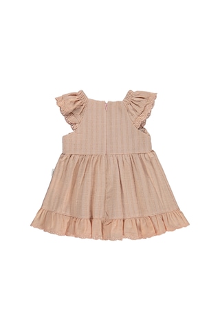 Civil Baby Fiyonk Nakış 6-18 Ay Elbise - Pembe GÜL KURUSU