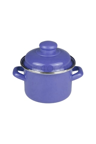 Emaye Mini Bebek Mama Yemek Yumurta Haşlama Derin Tencere 12cm 900 Ml