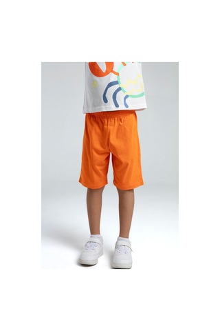 Roly Poly Crab Erkek Çocuk Regular Kalıp Kısa Kol Bermuda Şortlu Pijama Takım Beyaz