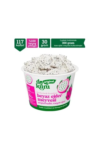 Dokuru Original Beyaz Ejder Meyvesi Atıştırmalık Meyve Cipsi 30 Gr 10 G