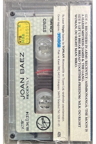 Plak Değildir Kaset Tir Kaset Joan Baez Recently 1988 New Album