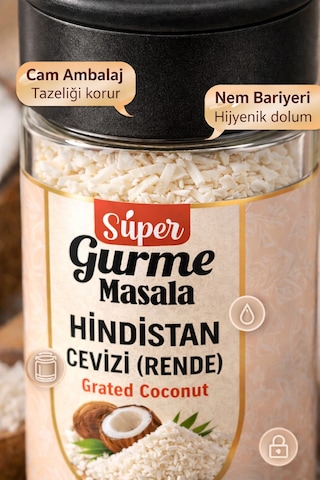 Hindistan Cevizi Rende 40 Gr Cam Kavanoz