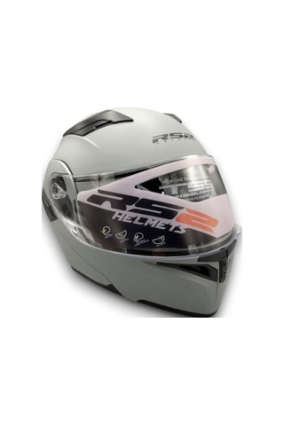 Motosiklet Rs2 Kask Çene Açılır Güneş Vizörlü Mat Grey Mat Gri