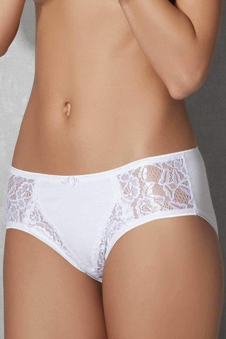 Doreanse 7138 Kadın Battal Yüksek Bel Dantel Detaylı Modal Slip & Külot-beyaz Beyaz
