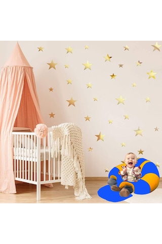 Bebek Destek Oturma Minderi Bebeyatmaz - Mavi Sarı