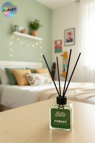 Sasta 100 Ml Saten Çubuklu Bambu Ortam Kokusu Genç Odası Forest Sedir