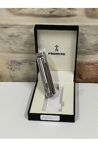 Promise Gaz Göstergeli Üçlü Ateşlemeli Gümüş Gri Renk Kişiye Özel