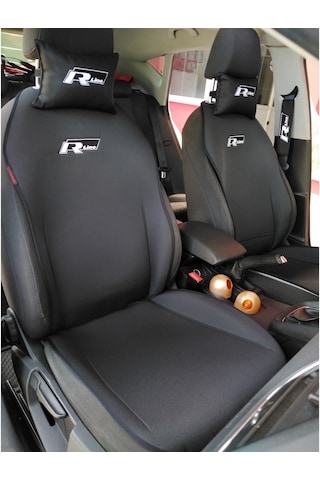 Volkswagen R Line Logo Nakışlı Ön Ikili Oto Koltuk Kılıfı
