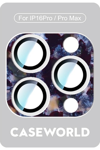 Apple Uyumlu iPhone 16 Pro Caseworld Crystal Color Serisi Full Kamera Lens Koruyucu Mor