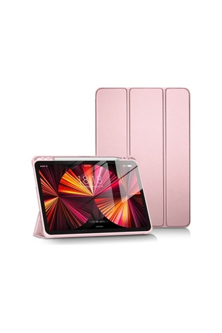 Mey İthalat İpad Pro 11 2024 Kılıf Tablet Smart Kılıf - Pembe Arka Kapak
