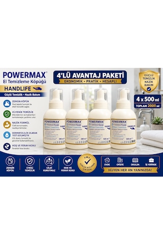 Handlıfe El Temizleme Köpüğü 500 Ml X4 Set Köpük Sabun Handlıfe El Temizleme Köpüğü 500 Ml X4 Set Köpük Sabun