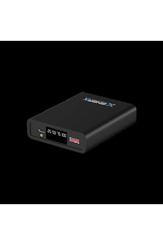 Enerx Enr-p1025dc Powerbank 10.000 Mah Dijital Ekranlı Fenerli Usb+type-c 2.1a Beyaz Siyah