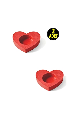 2 Adet Kırmızı Suda Havuzda Yüzen Suya Batmayan Restoran Cafe Bar Ev İçin Kalp Şeklinde Tealight Mumluk