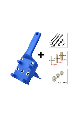 41 Parça Ahşap İşleme Matkap Rehberi Kiti Düz Delik Yerleştirici Dowel Pimi Ahşap Matkap Delik Aracı