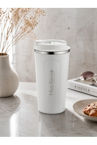450 Ml Paslanmaz Çelik Termos Beyaz