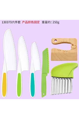 Mufunye Çocuklar İçin 6 Parçalı Plastik Meyve Bıçak Seti - Güvenli Ve Eğitici Kesme Oyunları Siyah & Beyaz Beyaz - Siyah