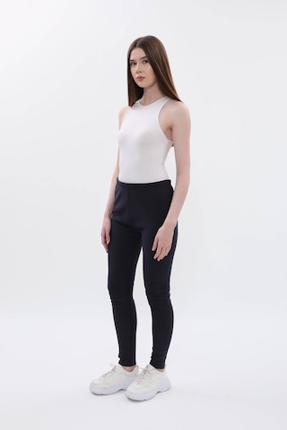 Kadın Yüksek Bel İçi Polarlı Tayt Lacivert