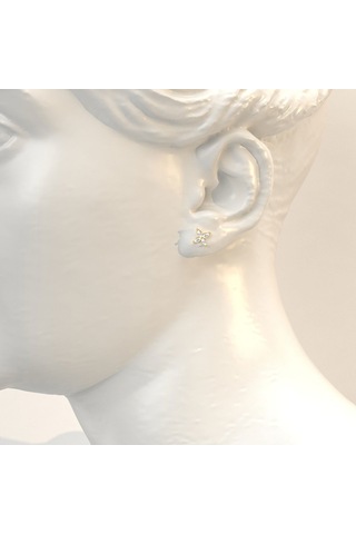 İndigo Takı Gülce Tohum Altın Kaplama Gümüş Küpe