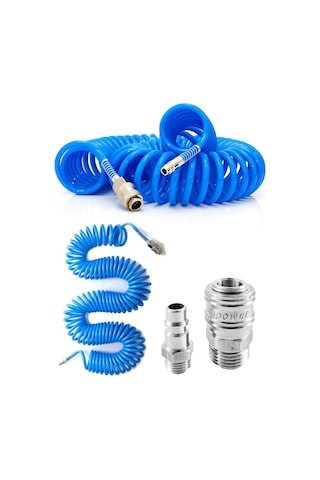 Profesyonel Yüksek Kalite Kompresör Spiral Hava Hortumu 8 Mm 15 M