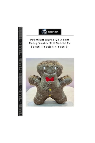Premium Kurabiye Adam Peluş Yastık Stil Sahibi Ev Tekstili Yetişkin Yastığı Çok Renkli