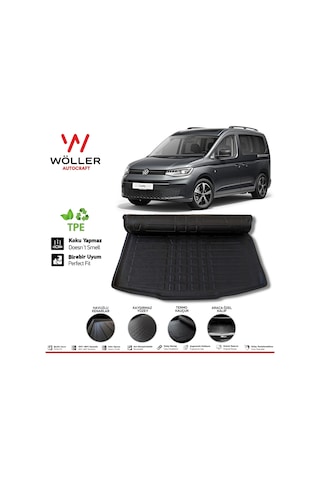 Vw Caddy Bagaj Havuzu 2021 Sonrası 3D Wöller Ultraflex Esnek